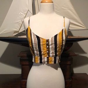 💜 5/$20 Forever 21 Striped Crop Top